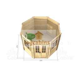 2.5m X 2.5m Premier Chable Log Cabin - Double Glazing - 34mm Wall Thickness
