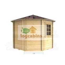 2.5m X 2.5m Premier Chable Log Cabin - Double Glazing - 34mm Wall Thickness