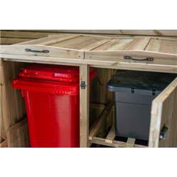 Wheelie Bin & Recycling Box Chest Store - 1 X Wheelie Bin + 2 X Recycling Boxes