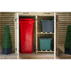 Wheelie Bin & Recycling Box Chest Store - 1 X Wheelie Bin + 2 X Recycling Boxes