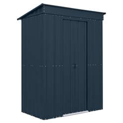 5ft X 3ft Premier Easyfix - Pent - Metal Shed - Anthracite Grey (1.48m X 0.93m)