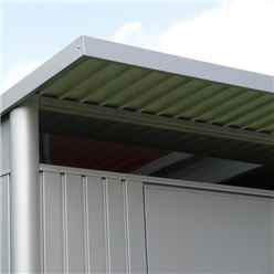 8ft X 7ft Large Metallic Silver Heavy Duty Metal Shed With Double Doors (2.6m X 2.2m)