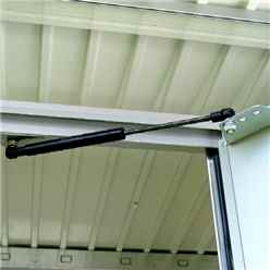 8ft X 7ft Large Metallic Silver Heavy Duty Metal Shed With Double Doors (2.6m X 2.2m)