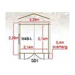 2.99m X 3.59m High Spec Log Cabin - 28mm Wall Thickness