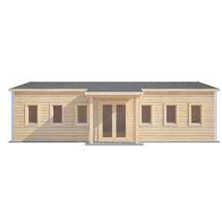 6m X 10m (60m2) Premier Classroom - Building Complaint - Log Cabin - 70mm Wall Thickness - Double Glazing