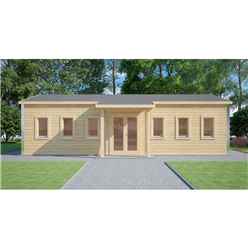 6m X 10m (60m2) Premier Classroom - Building Complaint - Log Cabin - 70mm Wall Thickness - Double Glazing