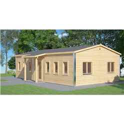 6m X 10m (60m2) Premier Classroom - Building Complaint - Log Cabin - 70mm Wall Thickness - Double Glazing