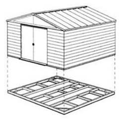 6ft X 4ft Easyfix Steel Foundation Kit (low Pent)