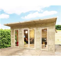 4m X 3m (13ft X 10ft) Insulated 64mm Pressure Treated Garden Office + Free Installation
