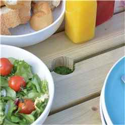 Deluxe Square Picnic Garden Table (6.5ft X 6.5ft)