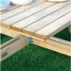 Deluxe Square Picnic Garden Table (6.5ft X 6.5ft)