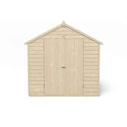 7ft X 7ft (2.2m X 2.1m) Pressure Treated Overlap Apex Wooden Garden Shed With Double Doors And 2 Windows - Modular
