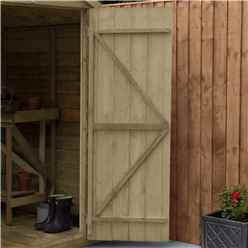7ft X 7ft (2.2m X 2.1m) Pressure Treated Overlap Apex Wooden Garden Shed With Double Doors And 2 Windows - Modular