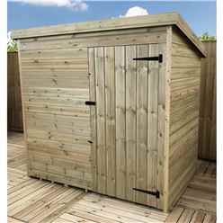 4ft X 3ft Windowless Pressure Treated Tongue And Groove Pent Shed With Single Door