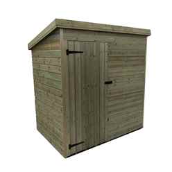 4ft X 3ft Windowless Pressure Treated Tongue And Groove Pent Shed With Single Door