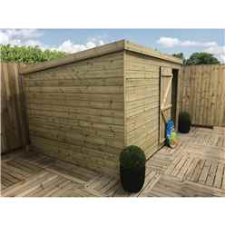 9ft X 3ft Windowless Pressure Treated Tongue & Groove Pent Shed + Single Door