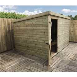 9ft X 3ft Windowless Pressure Treated Tongue & Groove Pent Shed + Single Door