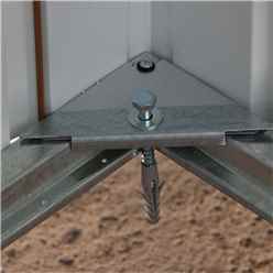 9ft 4 X 7ft 5 Apex Metal Shed With Free Anchor Kit (2.85m X 2.26m)