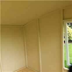 10ft X 6ft (2.99m X 1.79m) - Premier Pent Wooden Summerhouse - 4 Windows - Double Doors - 12mm T&g Walls & Floor