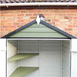 4ft X 3ft (0.91m X 1.20m) - Overlap Shed - Double Doors - Windowless + Shelving