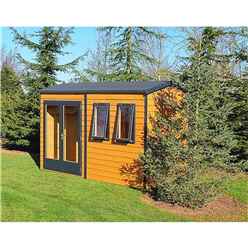 12ft X 7ft (3.59m X 2.23m) - Premier Reverse Wooden Studio - 2 Windows - Double Doors - 20mm Walls