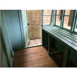 8ft X 8ft (2.44m X 2.39m) - Tongue And Groove - Pent Potting Shed - 2 Opening Windows - Single Door - 12mm Tongue And Groove Floor & Roof