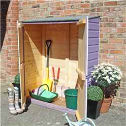 2ft X 4ft  (0.64m X 1.22m) - Tongue & Groove - Pent Garden Store - Windowless - Double Doors - 11mm Solid Osb (core)