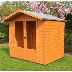 7ft X 5ft (2.05m X 1.55m)  - Premier Wooden Summerhouse - Double Doors - 12mm T&g Walls & Floor