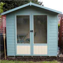 7ft X 5ft (2.05m X 1.55m)  - Premier Wooden Summerhouse - Double Doors - 12mm T&g Walls & Floor