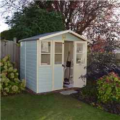 7ft X 5ft (2.05m X 1.62m)  - Premier Wooden Summerhouse - Central Double Doors - 12mm T&g Walls & Floor