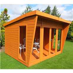 10ft X 8ft (3.06m X 2.39m) - Premier Wooden Summerhouse - Double Doors - 12mm T&g Walls & Floor