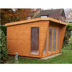 10ft X 8ft (3.06m X 2.39m) - Premier Wooden Summerhouse - Double Doors - 12mm T&g Walls & Floor