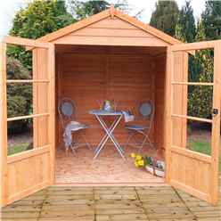 6ft X 6ft (1.76m X 1.83m) - Value Overlap Summerhouse - Double Doors - 11mm Osb Floor & Roof