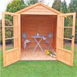 6ft X 6ft (1.76m X 1.83m) - Value Overlap Summerhouse - Double Doors - 11mm Osb Floor & Roof