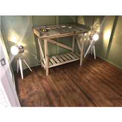 7ft X 7ft (2.69m X 2.05m) - Premier Corner Wooden Summerhouse - Double Doors - Side Windows - 12mm T&g Walls & Floor