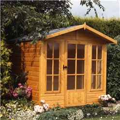 10ft X 7ft (2.97m X 2.05m) - Premier Wooden Summerhouse - Single Doors - 12mm T&g Walls - Floor - Roof