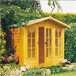10ft X 7ft (2.97m X 2.05m) - Premier Wooden Summerhouse - Single Doors - 12mm T&g Walls - Floor - Roof