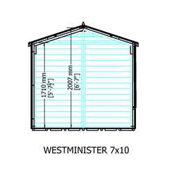10ft X 7ft (2.97m X 2.05m) - Premier Wooden Summerhouse - Optional Veranda - 12mm T&g Walls - Floor - Roof