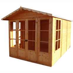 10ft X 7ft (2.97m X 2.05m) - Premier Wooden Summerhouse - Optional Veranda - 12mm T&g Walls - Floor - Roof