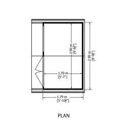 10ft X 6ft (3m X 1.79m) - Premier Wooden Summerhouse - 12mm T&g Walls - Floor - Roof