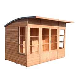 10ft X 6ft (2.99m X 1.79m) - Premier Pent Wooden Summerhouse - 4 Windows - Double Doors - 12mm T&g Walls & Floor