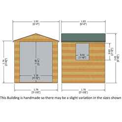 6ft X 6ft (1.79m X 1.79m) - Tongue & Groove -  Apex Garden Shed / Workshop - 1 Opening Window - Double Doors - 12mm T&g Floor
