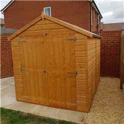 8ft X 6ft (2.38m X 1.78m) - Tongue And Groove - Apex Garden Shed / Workshop - 1 Window - Double Doors