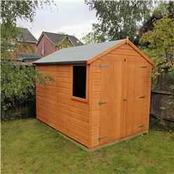 8ft X 6ft (2.38m X 1.78m) - Tongue And Groove - Apex Garden Shed / Workshop - 1 Window - Double Doors