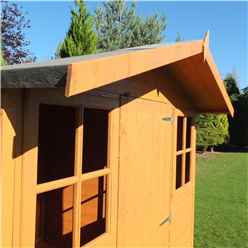 7ft X 9ft (2.05m X 2.61m) - Tongue & Groove - Apex Garden Shed - Veranda - 2 Windows - Single Door - 12mm Tongue And Groove Floor