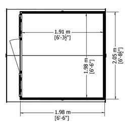 7ft X 9ft (2.05m X 2.61m) - Tongue & Groove - Apex Garden Shed - Veranda - 2 Windows - Single Door - 12mm Tongue And Groove Floor
