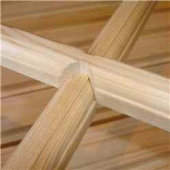 8ft X 8ft (2.25m X 2.25m) - Stowe Tongue & Groove - Corner Pent Shed / Workshop - 2 Opening Windows - Double Doors - 12mm T&g Floor
