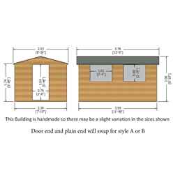 12ft X 8ft (3.59m X 2.39m) - Tongue And Groove - Wooden Apex Workshop - 12mm Tongue And Groove Floor And Roof