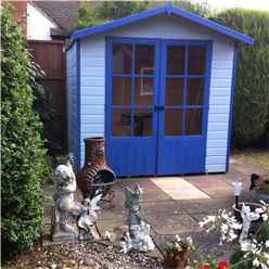 Installed 7ft X 5ft (1.55m X 2.05m) - Premier Wooden Summerhouse - Double Doors - 12mm Tongue And Groove Floor Installation Included