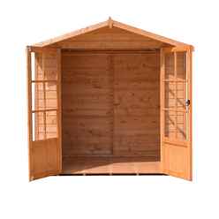 Installed 7ft X 5ft (1.55m X 2.05m) - Premier Wooden Summerhouse - Double Doors - 12mm Tongue And Groove Floor Installation Included